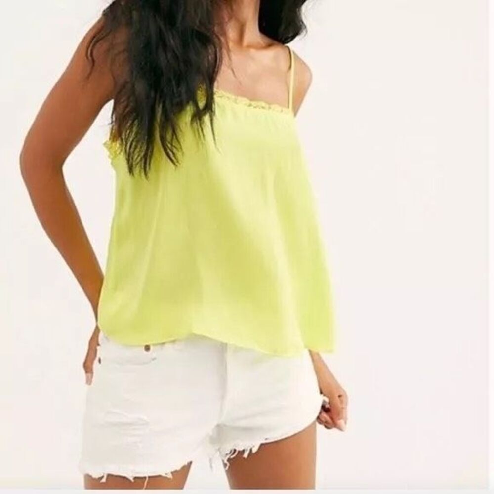 Free People Intimately Beyond Me Cami in Electric Lemon XS $48